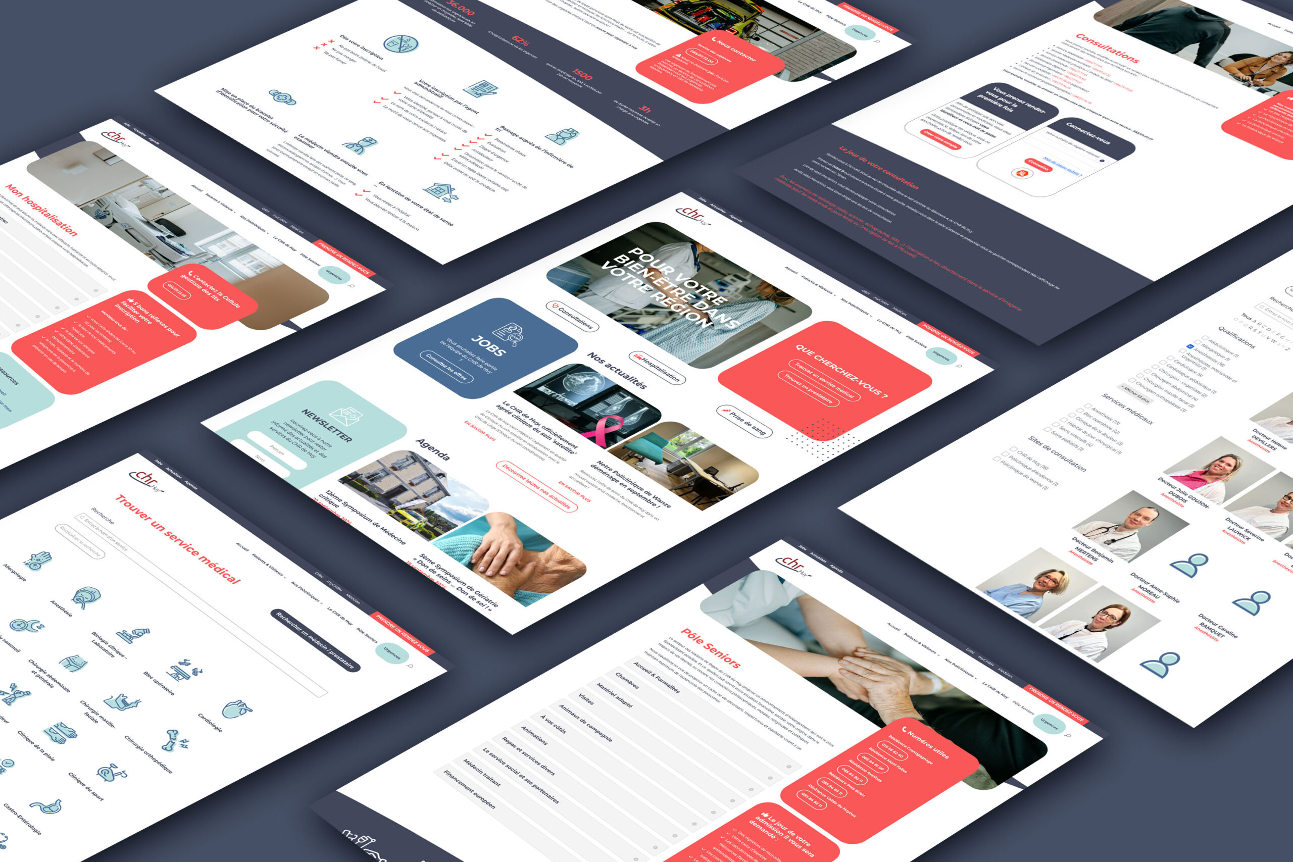 CHR de Huy - Refonte identité visuelle et création de site web - Periskop - Agence de communication - Studio graphique