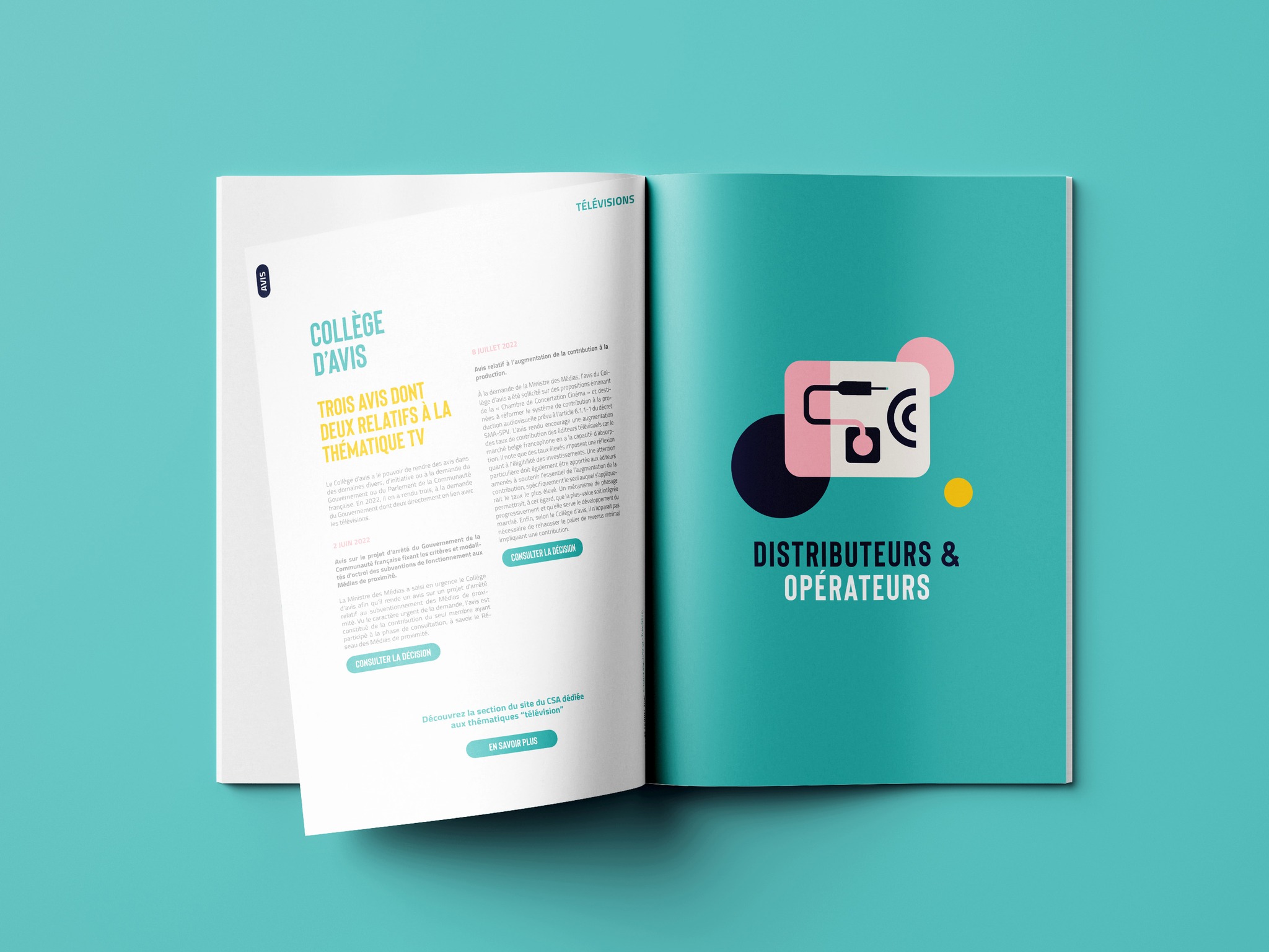 CSA - Conseil Supérieur de l'Audiovisuel - Graphisme - Identité visuelle - Periskop - Agence de communication - Studio graphique - Rapport annuel - 1