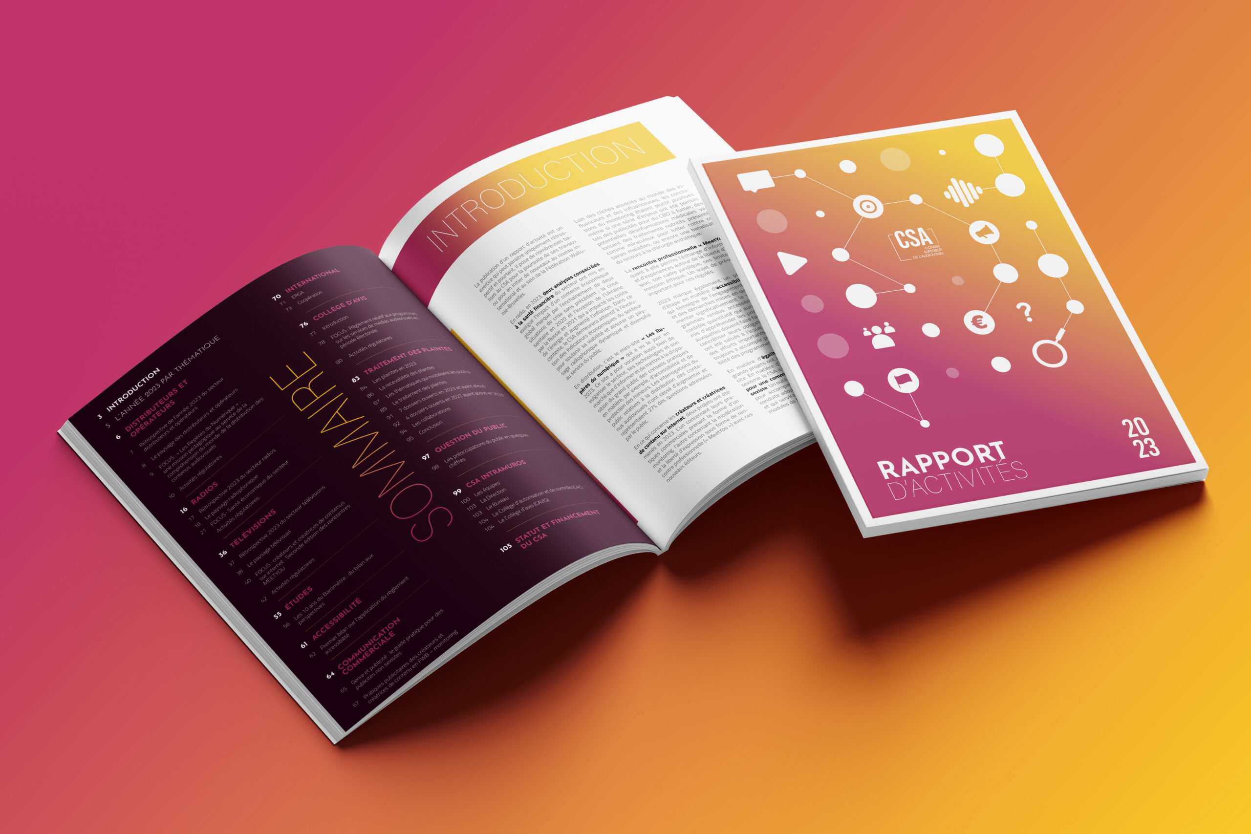 CSA - Conseil Supérieur de l'Audiovisuel - Graphisme - Identité visuelle - Periskop - Agence de communication - Studio graphique - Rapport annuel - 8