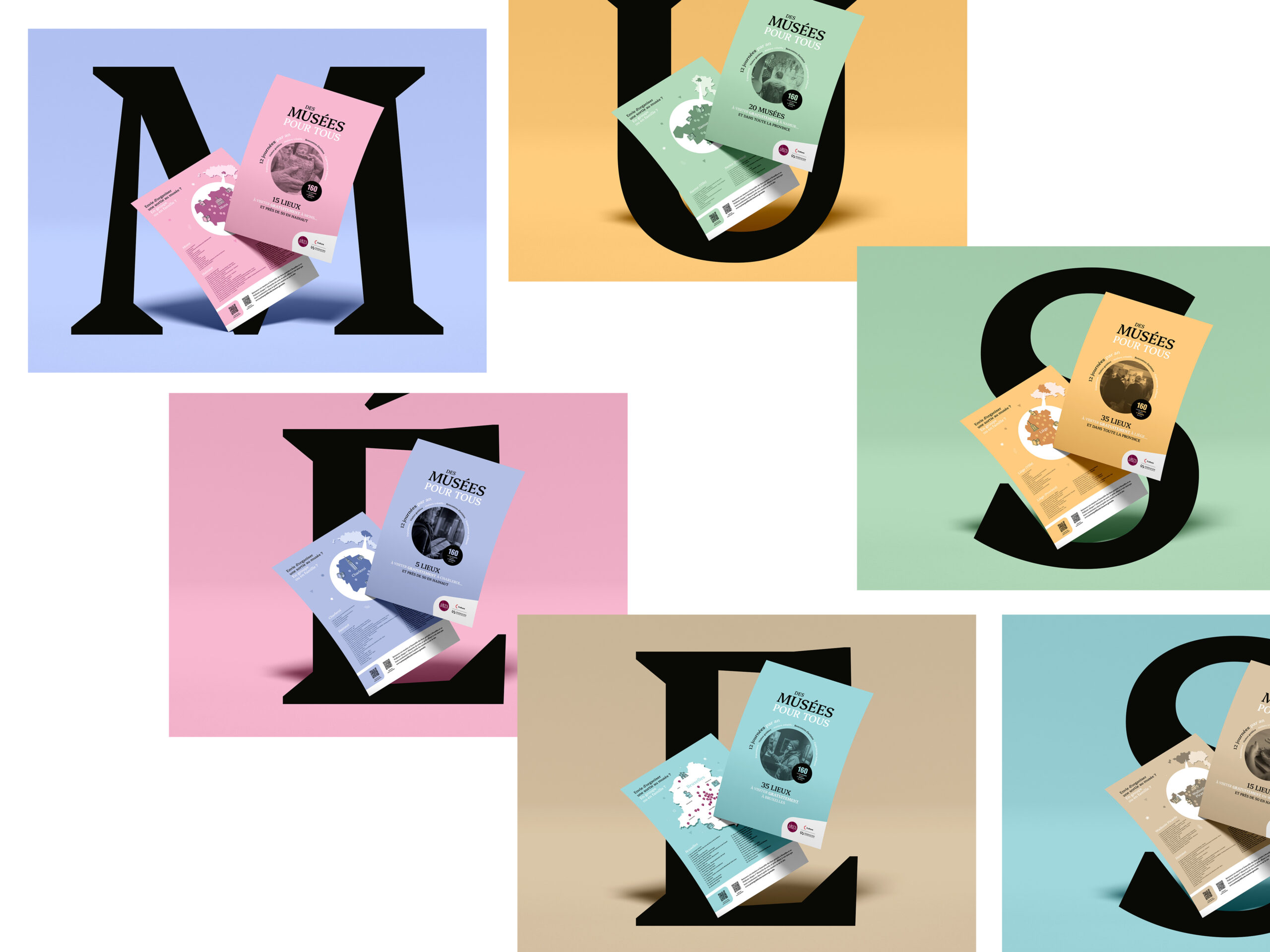 Arts&Publics - Culture - Culturel - Graphisme - Supports de communication - Campagne - Affiche - Flyers - Periskop - Agence de communication - Studio graphique - Bruxelles - Musées - Belgique