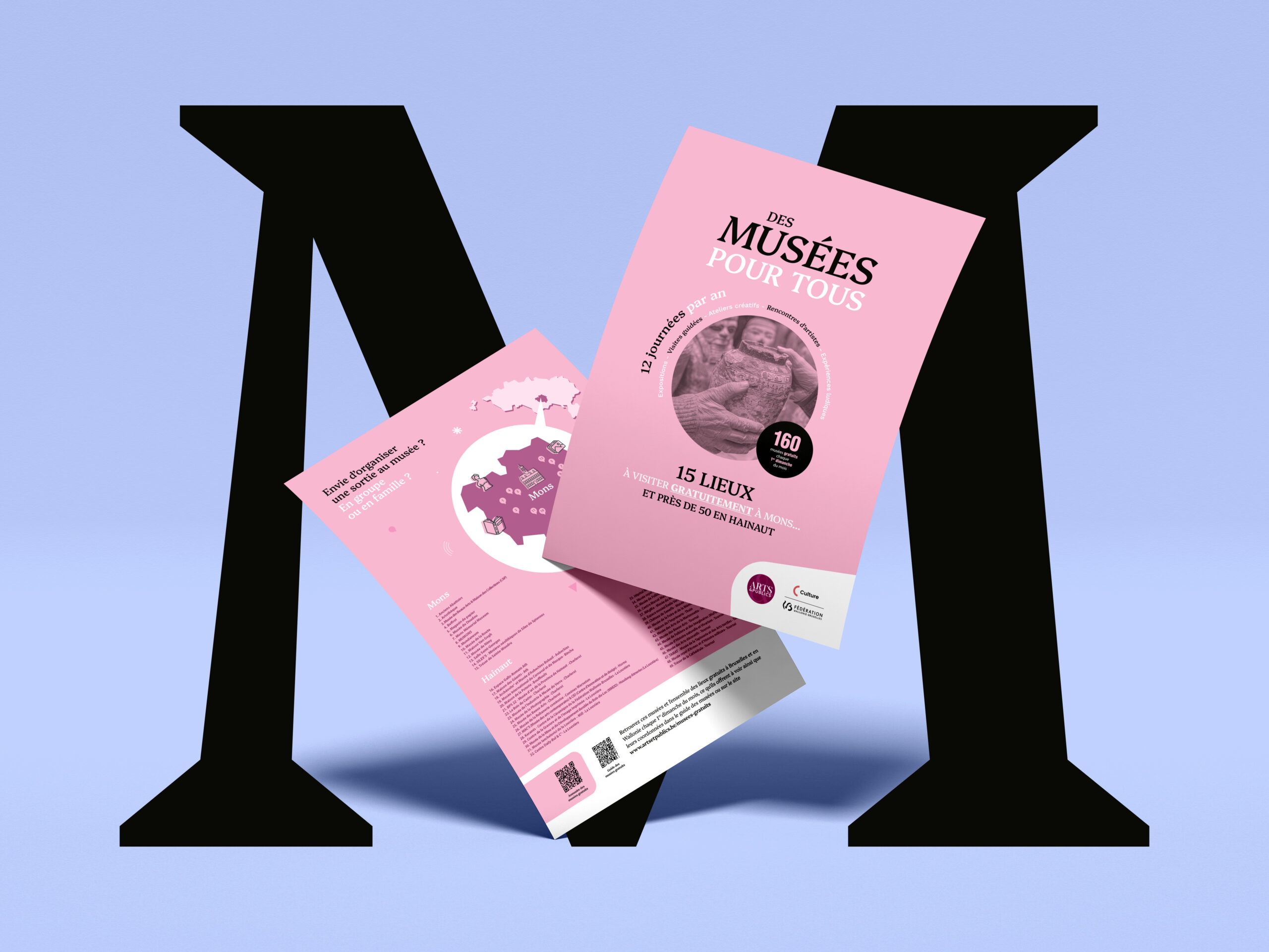 Arts&Publics - Culture - Culturel - Graphisme - Supports de communication - Campagne - Affiche - Flyers - Periskop - Agence de communication - Studio graphique - Bruxelles - Musées