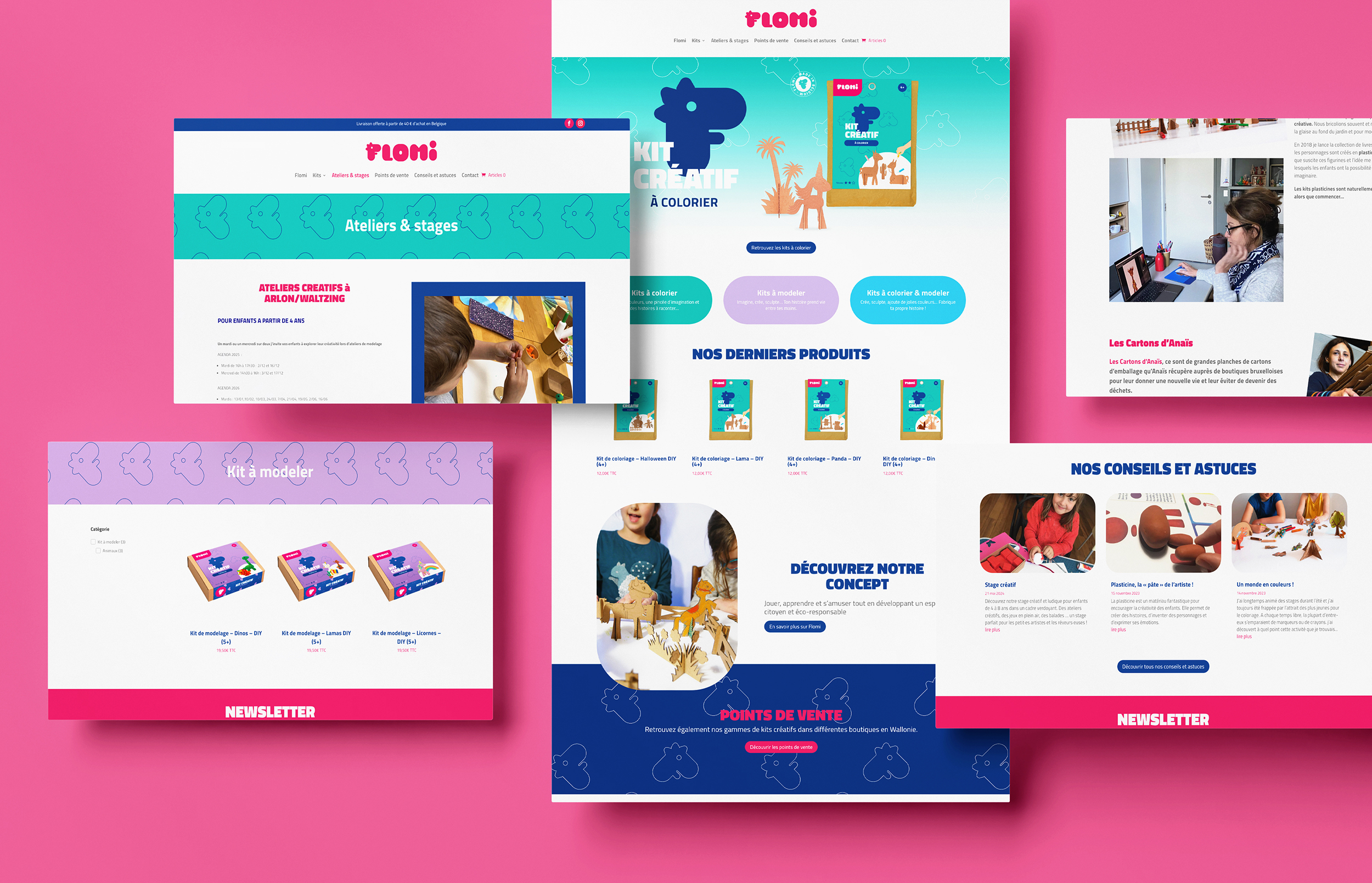 Flomi - Kits jeux enfants - Packaging - Periskop - Agence de communication - Studio graphique - Site web