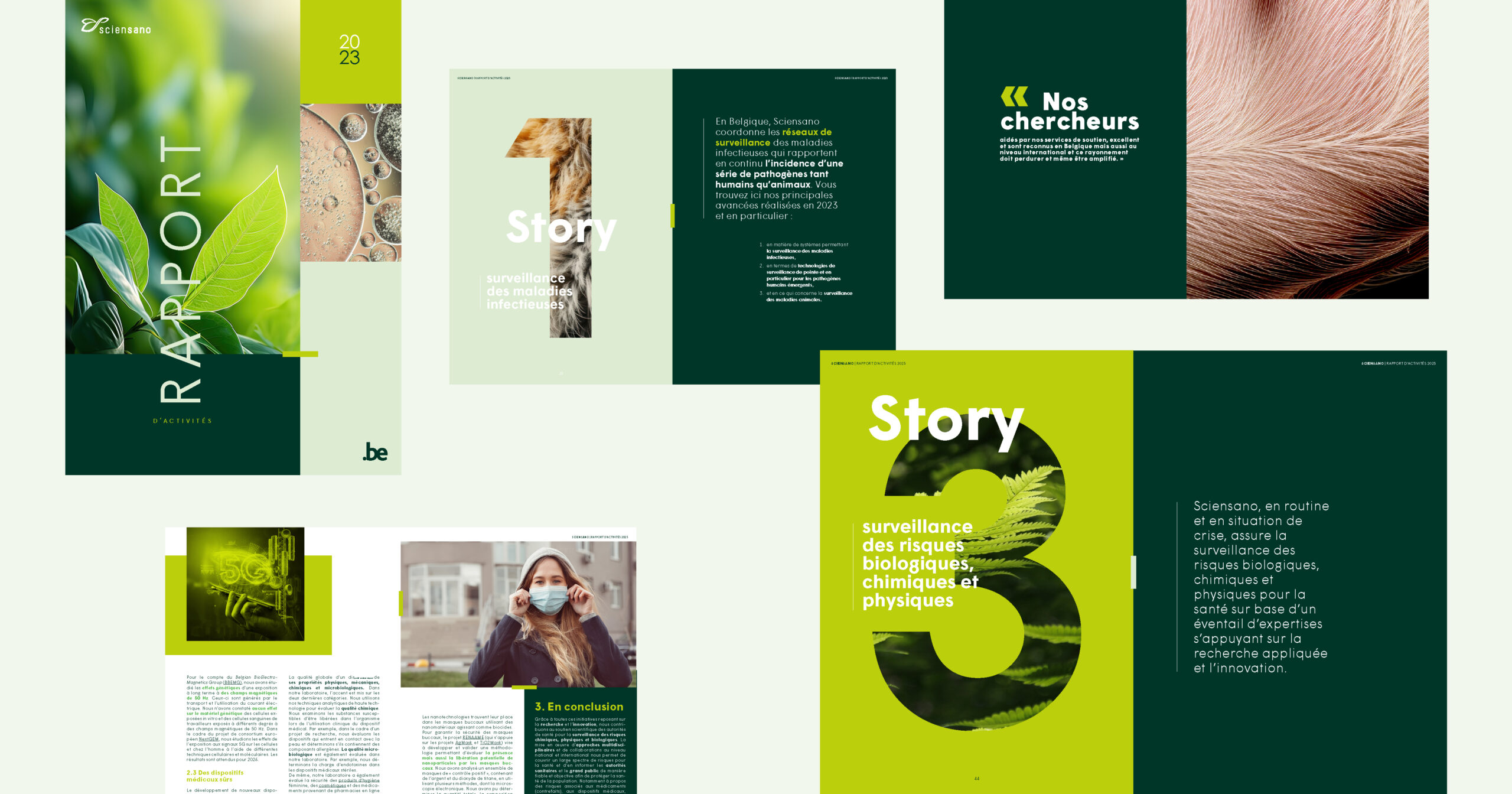 Sciensano - Economie - Science - Ecologie - Graphisme - Periskop - Agence de communication - Studio graphique - Rapport annuel - 10