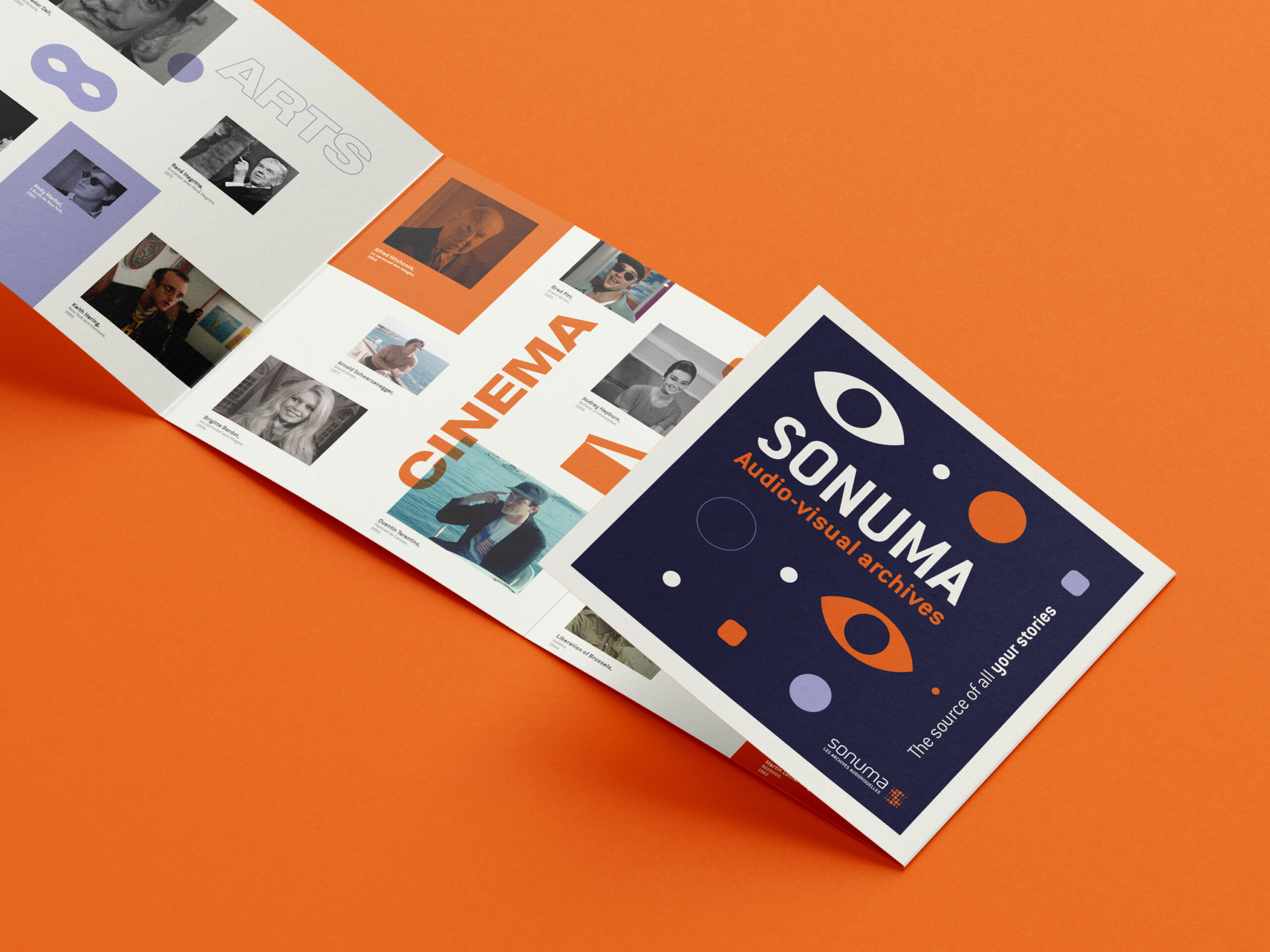 Sonuma - Les archives de la RTBF - Mise en page - Graphisme - Support de communication - Dépliant - Periskop - Agence de communication - Studio graphique