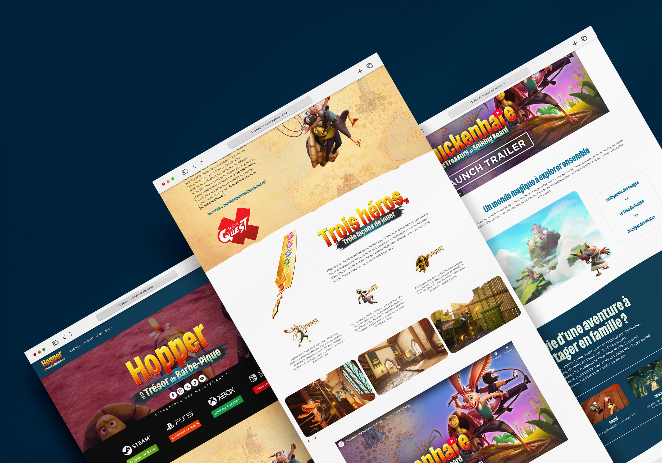 Chickenhare - N-Zone - Création de site web - Jeu vidéo - Liège - Periskop - Agence de communication - Studio graphique